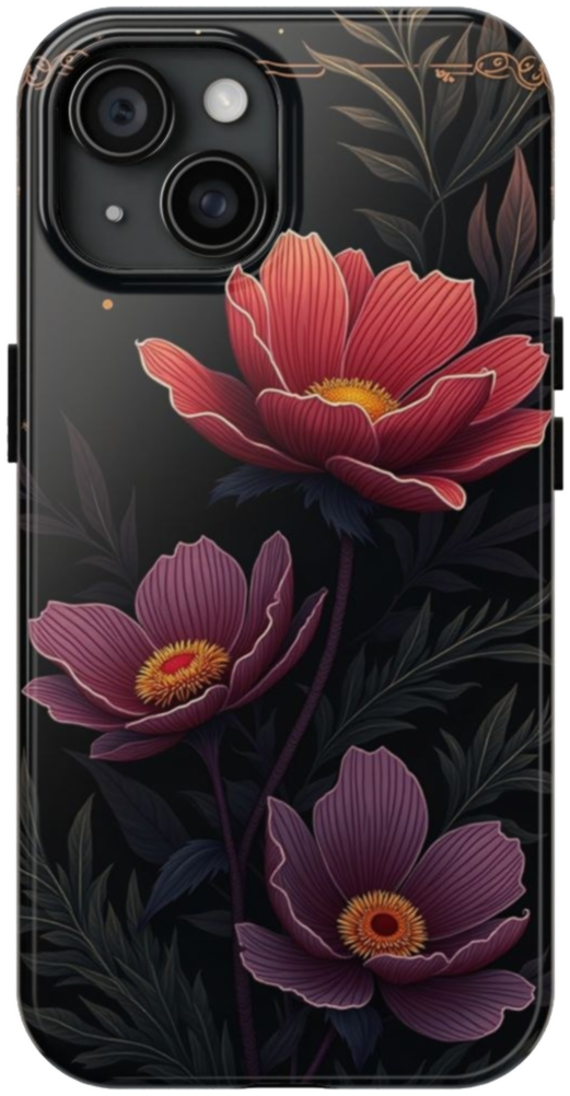 Poison Garden genuine Printify phone case by Nocturne Bloom
